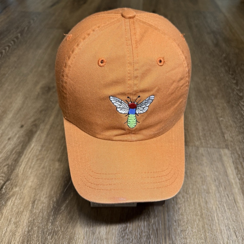 Dragonfly Firefly Insect Bug Hat Orange Baseball Cap Adj Strap Nature Outdoors‎